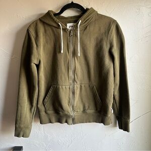 Pact Organic Cotton Hoodie Earth Tone Minimalist Clean Girl Capsule Cozy Zip M